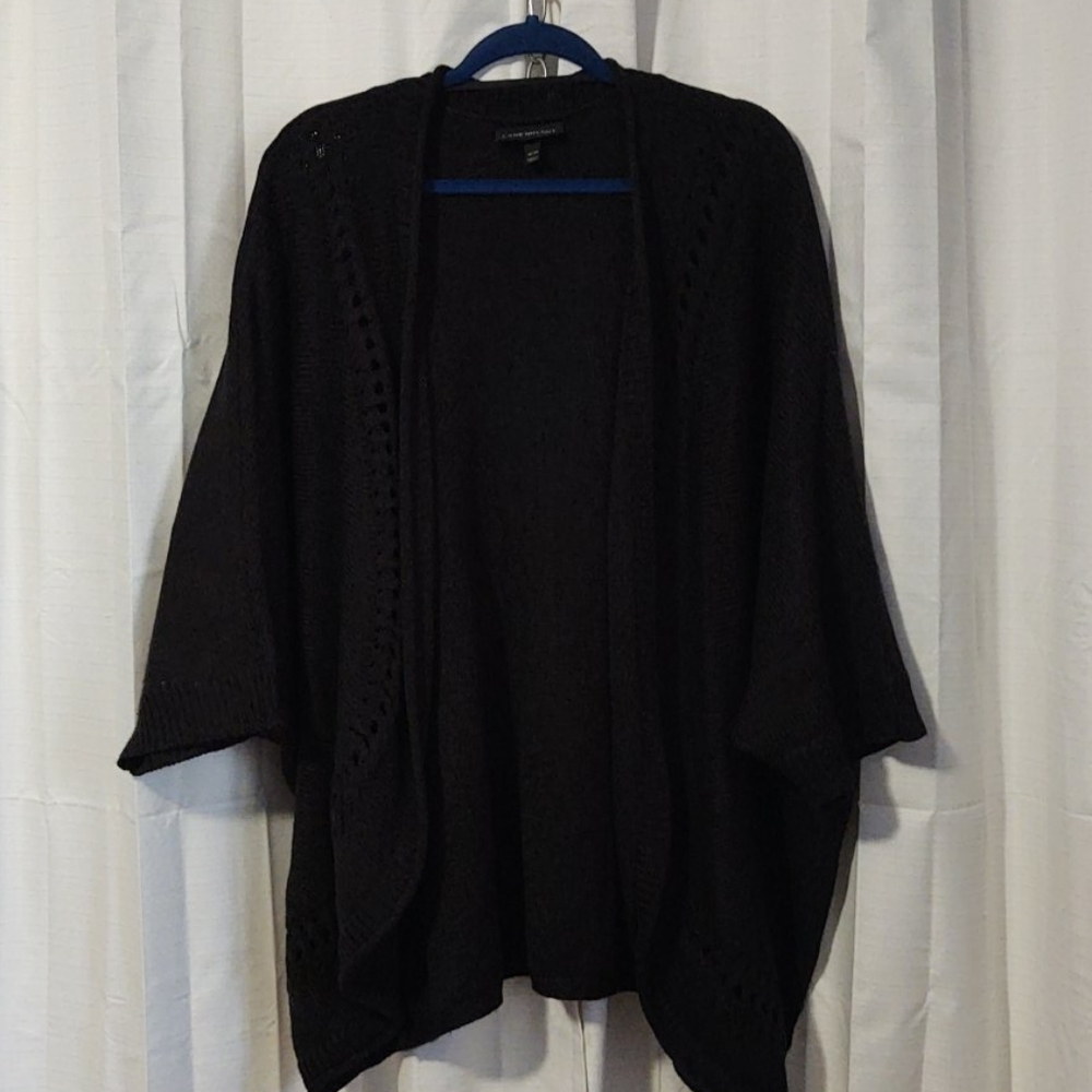 Cocoon style open front sweater